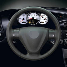 Black Artificial Leather Car Steering Wheel Cover for Kia 2005-2009 Kia Rio 2007 Rio Hyundai Accent 2024 - buy cheap