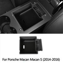 Automobile Armrest Storage Box For Porsche Macan Macan S 2014-2019 Center Console Container Storage Organizer Accessories 2024 - buy cheap