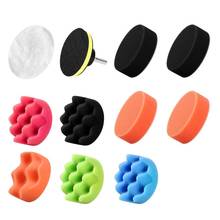 12pcs 3-Inch Polishing Pads Sponge And Woolen Polishing Waxing Buffing Pads Auto Car With M10 Drill Adapter cleaning tool 2024 - buy cheap