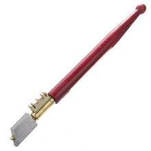 Алмазный Стеклорез с красной деревянной ручкой для резки толщиной 3-10 мм стандартный садоводческий или бытовой поплавок стекла 2024 - купить недорого