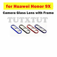 Para huawei honor 9x voltar lente de vidro da câmera com quadro principal câmera traseira com moldura para huawei honor9x reparação peças reposição 2024 - compre barato