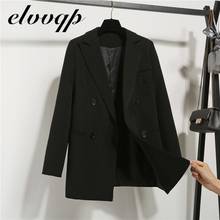 Fashion Women Black Blazer Elegant Long Sleeve Korea Female Blazer Office Work Ladies New Arrival Autumn Outerwear Plus Size 2024 - buy cheap