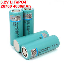 Batería LiFePO4 de 3,2 V, 26700, 4000mAh, 3C, descarga continua, máxima 5C, para almacenamiento de energía de coche eléctrico y scooter 2024 - compra barato