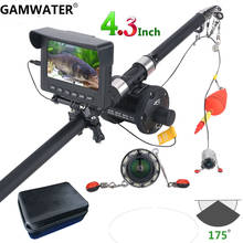 Рыболокатор GAMWATER, 4,3 дюйма, 25 м, 175 ТВЛ, камера для подводной рыбалки, 3,6 градусов, камера с морским колесом и рыболовным крючком, Удочка м 2024 - купить недорого