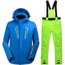 Conjuntos de esquís de alta calidad para hombre, ropa de Snowboard, impermeable, a prueba de viento, trajes de invierno, chaquetas de esquí + Pantalones, 2 uds. 2024 - compra barato