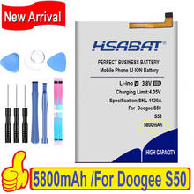 Лучший бренд, 100% новый аккумулятор 5800 мач для батарей Doogee S50 + free gfit 2024 - купить недорого