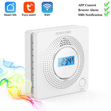 Tuya wifi smoke detector smart life app control rauchmelder home security fire alarm ultra-slim design with ce approval AQ 2024 - buy cheap