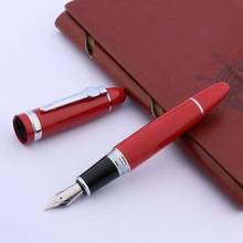 Роскошный Металлический 159 перьевая ручка ярко-красные Lacquerred Средний наконечник ручек молочного цвета Бизнес офисные школьные письменные принадлежности 2024 - купить недорого