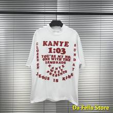 Kanye west apresenta camiseta masculina mulher jesus é rei confiança deus limonada domingo jesus é rei t-shirts ue/eua tamanho topos 2024 - compre barato