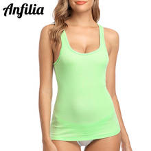 Anfilia-Camiseta básica sin mangas para mujer, camisola suave de algodón, ropa de noche para dormir, ropa para correr, Top de Fitness 2024 - compra barato