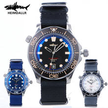 HEIMDALLR Diving Watch NH35A Automatic Mechanical C3 Luminous Black Blue White Dial Titanium Sea Ghost 200M Steel Nylon Strap 2024 - buy cheap