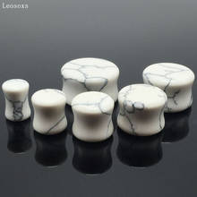 Leosoxs-expansor de oreja de piedra para Piercing de cuerpo humano, túnel de oreja, europeo y americano, 2 uds., gran oferta 2024 - compra barato