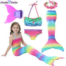 Disfraz de cola de sirena para niños, traje de baño de princesa de fantasía para nadar, Cosplay, Anime, Carnaval 2024 - compra barato