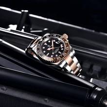 Pagani design 2021 relógio mecânico de aço inoxidável gmt marca relógio de vidro safira masculino casual à prova dloágua reloj hombre 2024 - compre barato