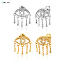 Kikichicc 925 Sterling Silver Eye Drop Beads Earring Stud Earring Pendiente Luxury Fashion Jewels For Women Jewelry Clips 2024 - buy cheap