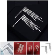 Long Tassels Silver Color Rhinestone Hair Bobby Pins Clips for Women Girls Hair Maker Bride Noiva Wedding Party Hair Decor 2024 - buy cheap