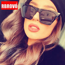 RBROVO 2021 Cateye Retro Sunglasses Women Luxury Brand Glasses Women Vintage Eyewear for Women/Men Mirror Oculos De Sol Feminino 2024 - buy cheap