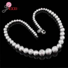 925 Sterling Silver Women Korean Trend Chain Necklaces Chokers Fashion Lovers Jewelry Gift Accessories 2024 - buy cheap