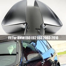 1 Pair matt silver chrome Side Rearview Wing Mirror Cover Caps for BMW E60 E61 E63 E64 2003 2004 2005 2006 2007 2008 2015 2024 - buy cheap