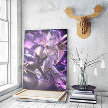 Постер с изображением девушки из фиолетовых волос, девушки из белых волос, картина на стену, Милая сексуальная богиня, постер с аниме, Картина на холсте, Декор для дома 2024 - купить недорого