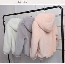 Plus Size Pink Furry Faux Fur Hoodie Coat Women White Warm Long Sleeve Outerwear Winter Fluffy Shaggy Coat Jacket Overcoat 2024 - buy cheap