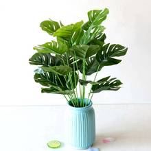 Plantas artificiais folhas de palmeira verde monstera casa jardim sala estar quarto varanda decoração tropical plástico falso planta longa 2024 - compre barato