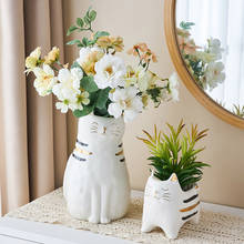 Vaso de cerâmica japonês para plantas, vaso de cerâmica fofo com escultura de animal vaso de plantas decorativo vaso de cerâmica para plantas decoração do escritório 2024 - compre barato