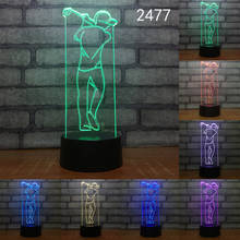 Lámpara Led 3d para jugar al Golf, 7 colores, Tee Up, táctil, Usb, para mesa, para dormir, para habitación, triangulación de envíos 2024 - compra barato