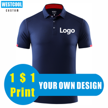 Быстросохнущая спортивная рубашка-поло WESTCOOL с логотипом на заказ, Высококачественная футболка с вышивкой и персонализированным дизайном, 8 цветов 2024 - купить недорого