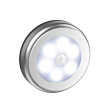 1pcs 6Led Motion Sensor Under Cabinet Light Battery Operate Smart Wall Lamp Closet Wardrobe Cupboard Bathroom Stair LED Lights 2024 - buy cheap