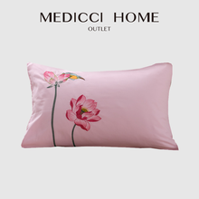 Medicci Home-fundas de almohada Chinoiserie para dormitorio, de princesa, Color rosa, pájaro, loto, encarnada, para dormir, concha de 48x74cm 2024 - compra barato