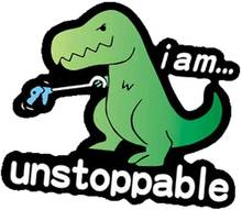 Dawasaru I Am Unstoppable T-Rex Dinosaur Funny Car Sticker Waterproof Decal Suitcase Motorcycle Auto Accessories PVC,11cm*10cm 2024 - buy cheap