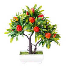 1Pc Potted Artificial Plants Bonsai Fruit Strawberry Tree Potted Bonsai Home Office Decor Store Gardening Accessary 2024 - buy cheap