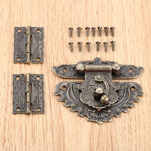 3pcs/set Antique Bronze Wooden Box Cabinet Hinges with  Box Toggle Hasp Latch Clasp with Screws Vintage Furniture Hardware 2024 - buy cheap