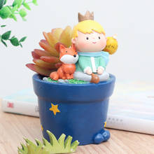 1 piece Succulent Planter Small ornament Cute Prince Pots Resin Little Boy Flowerpot Bonsai Garden Yard Decor Birthday gifts 2024 - buy cheap