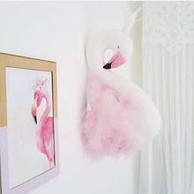 Ins decoração de quarto de crianças, ornamentos de estúdio para pendurar na parede de cisne nórdico, acessórios para foto, brinquedos de pelúcia para crianças, decoração de mercado 2024 - compre barato