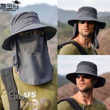 Sombrero de pesca plegable para hombre, gorra de pescador para escalada al aire libre, protección UV, sombrilla, aleros grandes, ajustable 2024 - compra barato