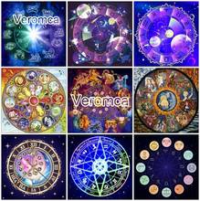 Full Square Round Diamond Painting Constellation Zodiac Animal Home Decor Diamond Embroidery Scenery Mosaic Cross Stitch Witch 2024 - buy cheap