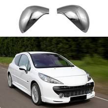 ABS Chrome Car Side Door Rear View Mirror Cover for 2006-2014 Peugeot 207 308 2024 - buy cheap