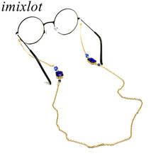 Imixlot Elegant Vintage Geometric Blue Crystal Beads Glasses Lanyard for Women Fashion Sunglasses Chain Strap Holder Neck Band 2024 - buy cheap