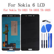 5.5-inch For Nokia 6 TA-1021 TA-1033 TA-1025 LCD Display Touch Screen Digitizer Assembly replacement Phone Parts Repair kit Tool 2024 - buy cheap