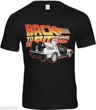 Return To The Future - Back Delorean T-Shirt. Summer Cotton Short Sleeve O-Neck Mens T Shirt New S-3XL 2024 - buy cheap
