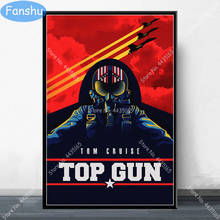 Top gun filme clássico quente cartaz da lona pintura cartazes e cópias da arte parede imagem para sala de estar decoração casa 2024 - compre barato