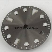 Bliger 28.5mm gray sterile watch dial luminous dial fit ETA 2836/2824 Miyota 8205 8215 821A Mingzhu DG2813/3804 movement 2024 - buy cheap