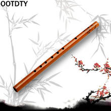 OOTDTY традиционные 6 отверстий бамбуковые флейты кларнет студента музыкальный инструмент цвет дерева 2024 - купить недорого