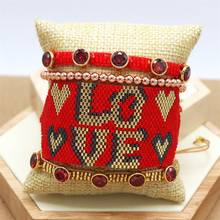 ZHONGVI Bohemian Bracelet For Women MIYUKI Letter Bracelets Fashion Pulseras Mujer 2021 New Rhinestone Armband Jewelry Wholesale 2024 - buy cheap