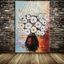 Arthyx Hand Painted Abstract Thick Flowers Oil Painting On Canvas Wall Picture Modern Art Poster For Living Room Home Decoration 2024 - buy cheap