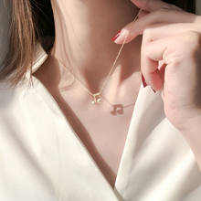 Simples nota musical cor do ouro zircônia cúbica clavícula corrente colar para mulheres meninas dainty coreano jóias presentes sn2363 2024 - compre barato