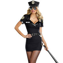 Uniforme de policía Sexy para mujer adulta, disfraz policía travieso, Halloween, Carnaval, vestido de fiesta 2024 - compra barato