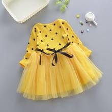 Girls Party Dress Princess Tutu Dress for Girls Children Birthday Kids dot Autumn Winter Dresses 2024 - buy cheap